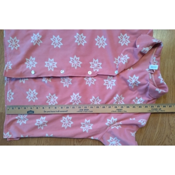 Gap pink fleece jacket sweater with snowflakes size L - Picture 6 of 6